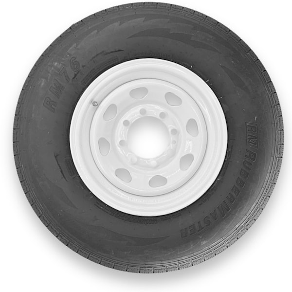 Rubbermaster - Steel Master Rubbermaster ST235/85R16 14 Ply Highway Rib Tire and 8 on 6.5 Eight Spoke Wheel Assembly 599355 - main